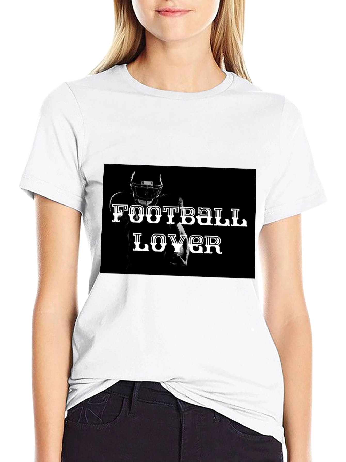 Football Lover Black T-Shirt