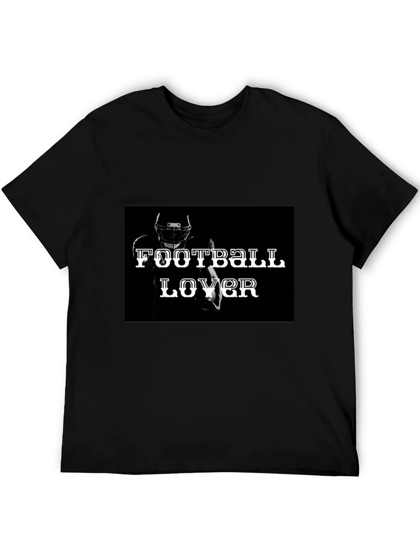 Football Lover Black T-Shirt