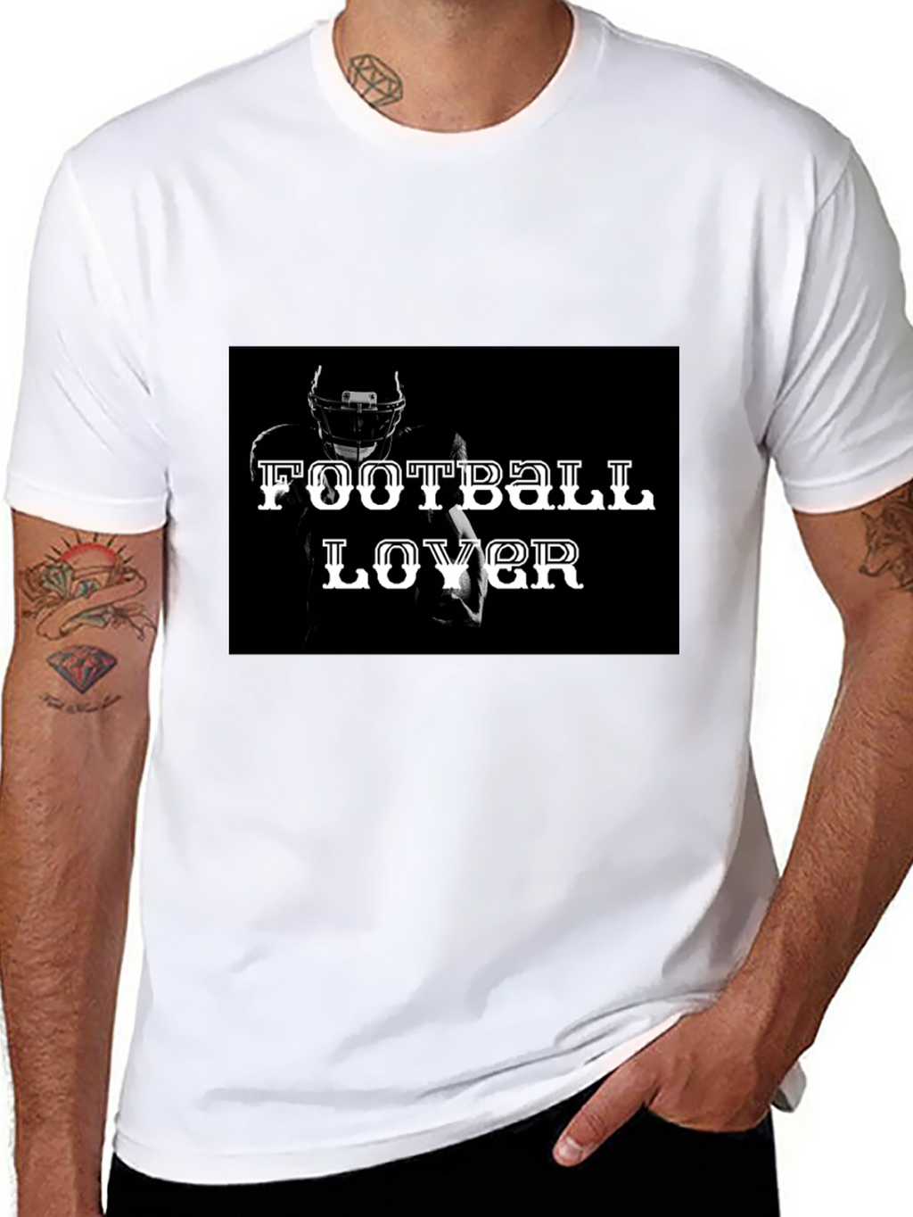 Football Lover Black T-Shirt