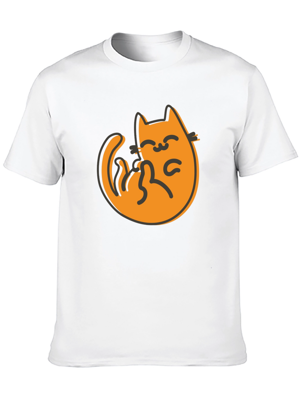 Cute Cat Graphic Tee - Black T-Shirt