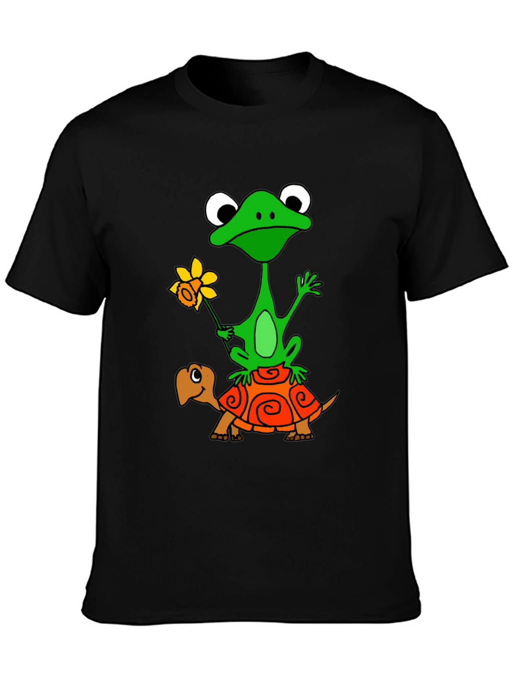 Frog and Turtle Graphic T-Shirt