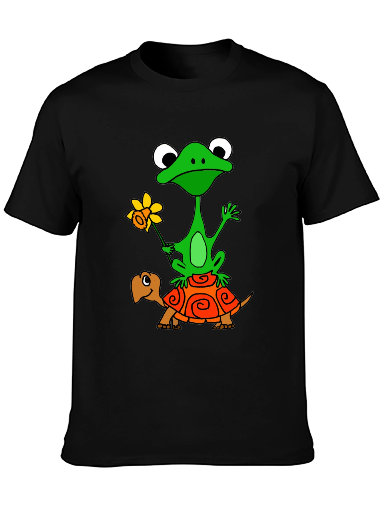 Frog and Turtle Graphic T-Shirt