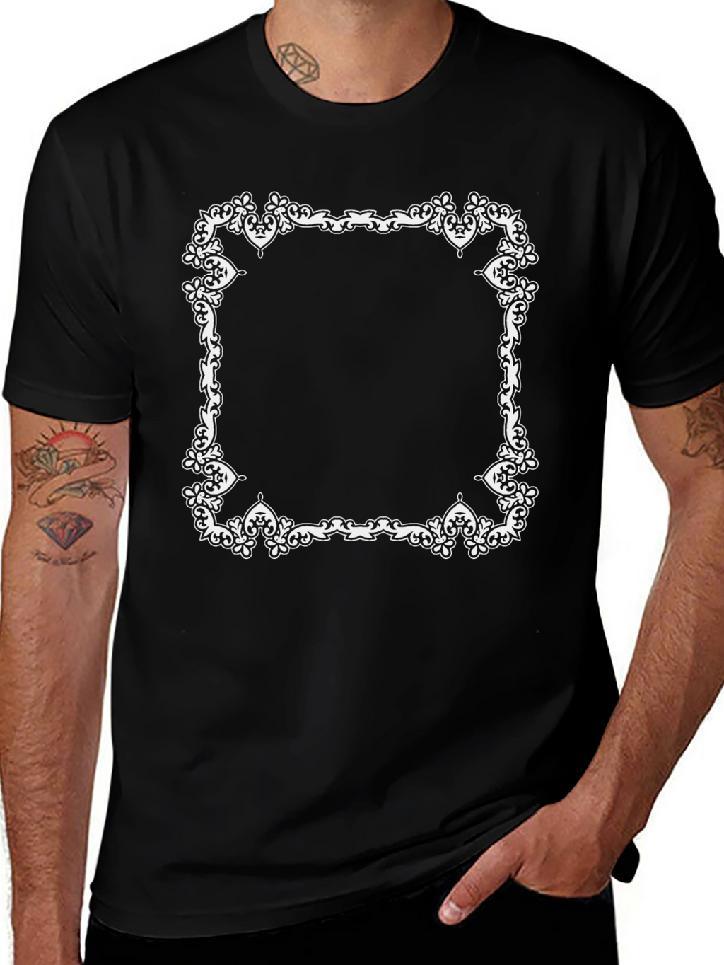 Ornate Frame Graphic T-Shirt