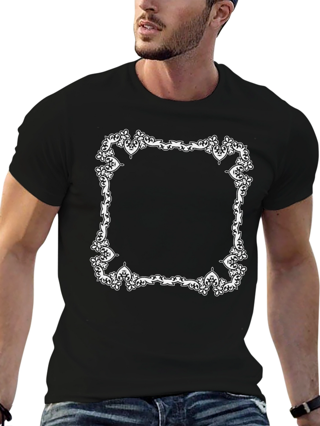 Ornate Frame Graphic T-Shirt