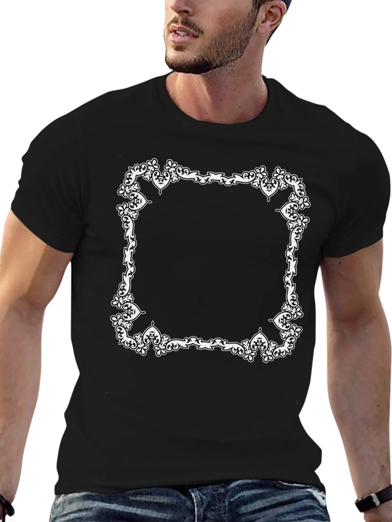Ornate Frame Graphic T-Shirt