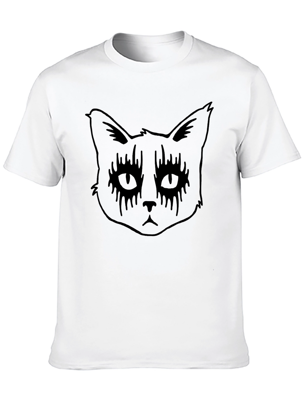 Goth Cat T-Shirt - Black Cat Graphic Tee