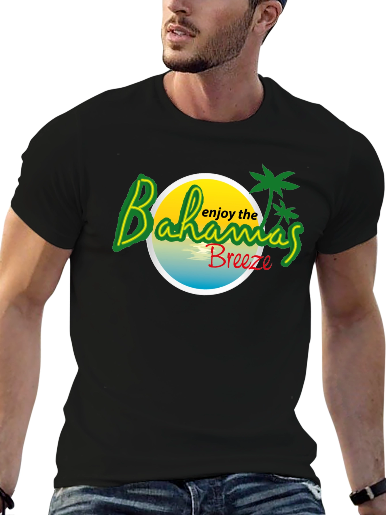 Bahamas Breeze Graphic Tee - Tropical Island T-Shirt