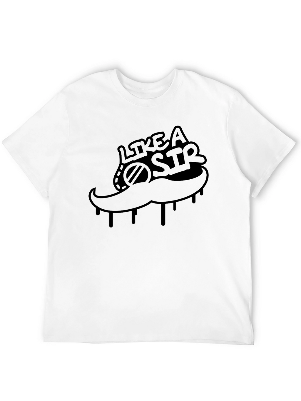 Like A Sir Graphic Black T-Shirt