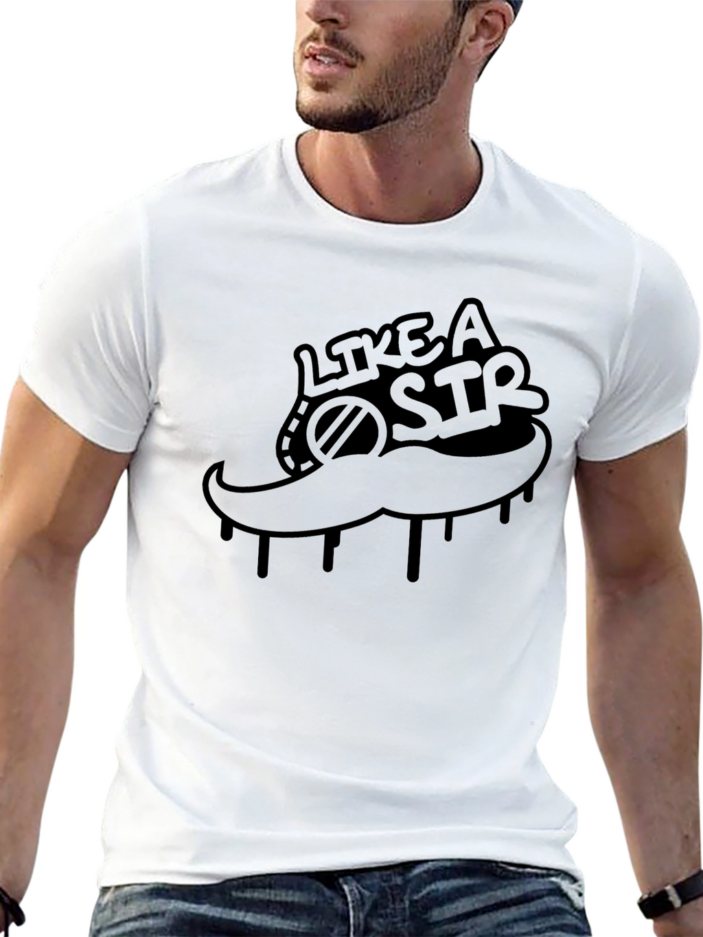 Like A Sir Graphic Black T-Shirt