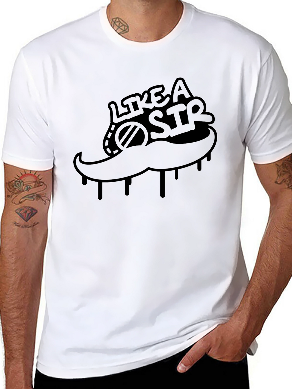 Like A Sir Graphic Black T-Shirt