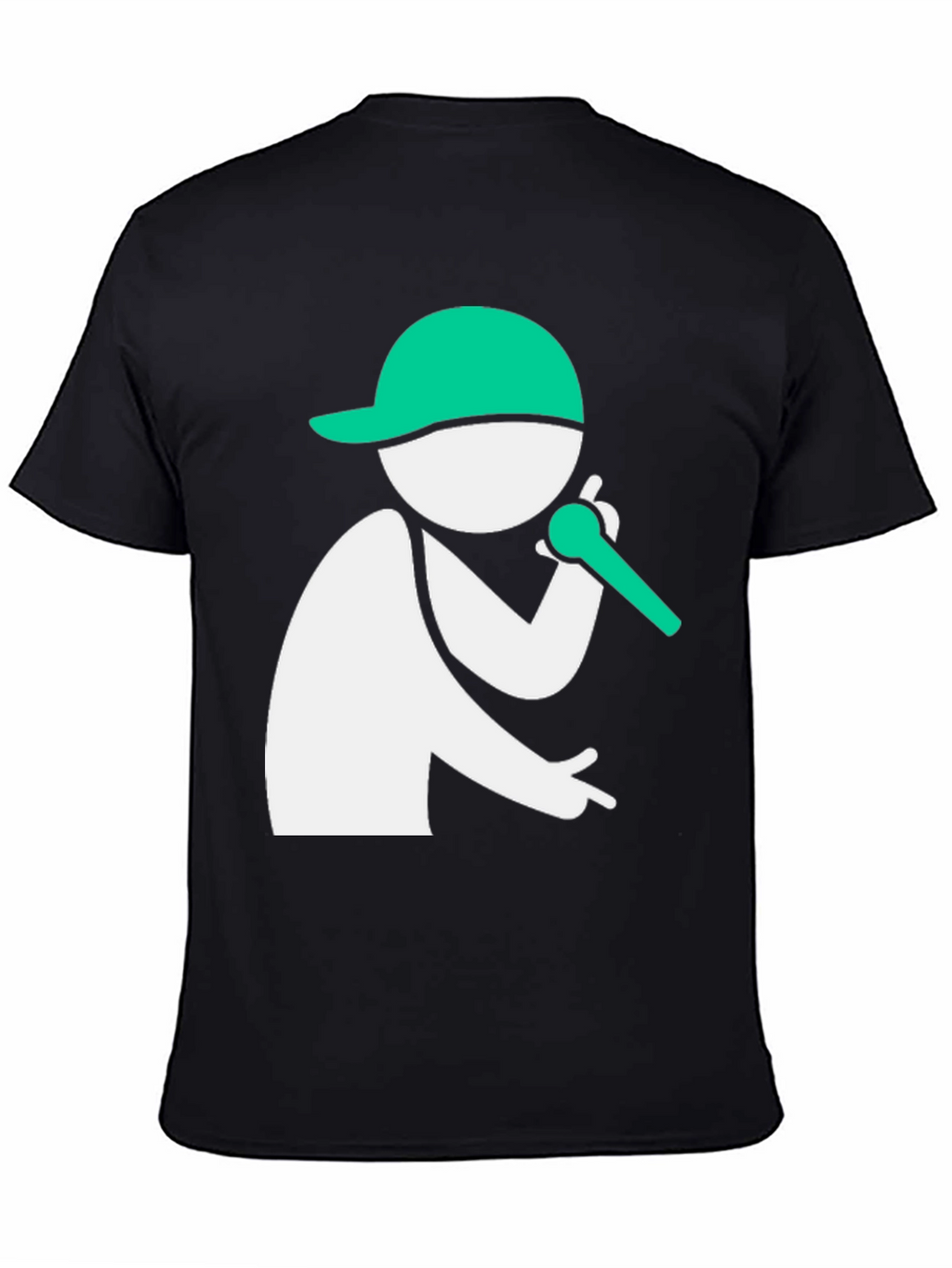 Cool Graphic Tee - Rapper Stick Figure Design