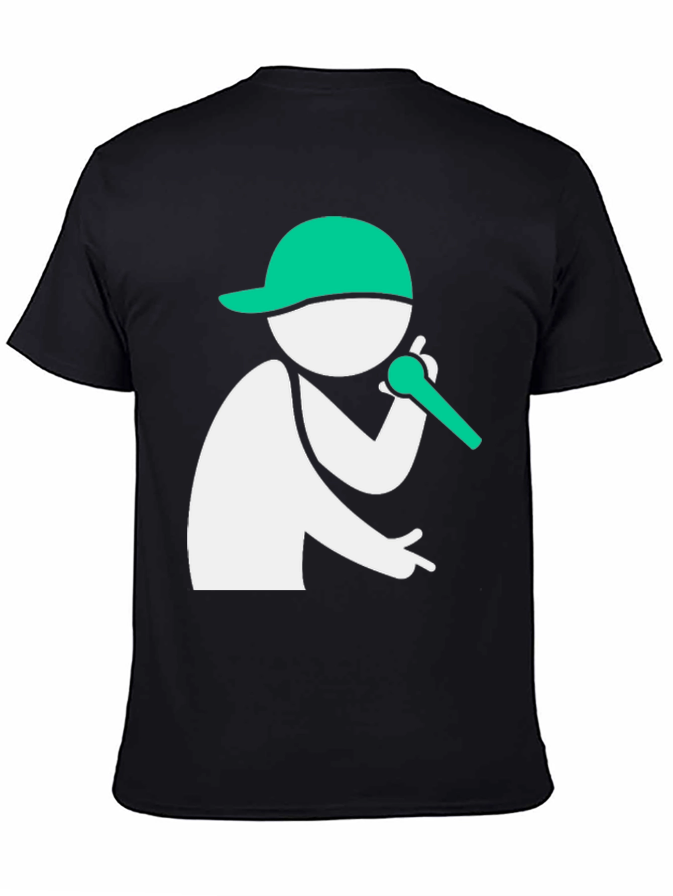 Cool Graphic Tee - Rapper Stick Figure Design