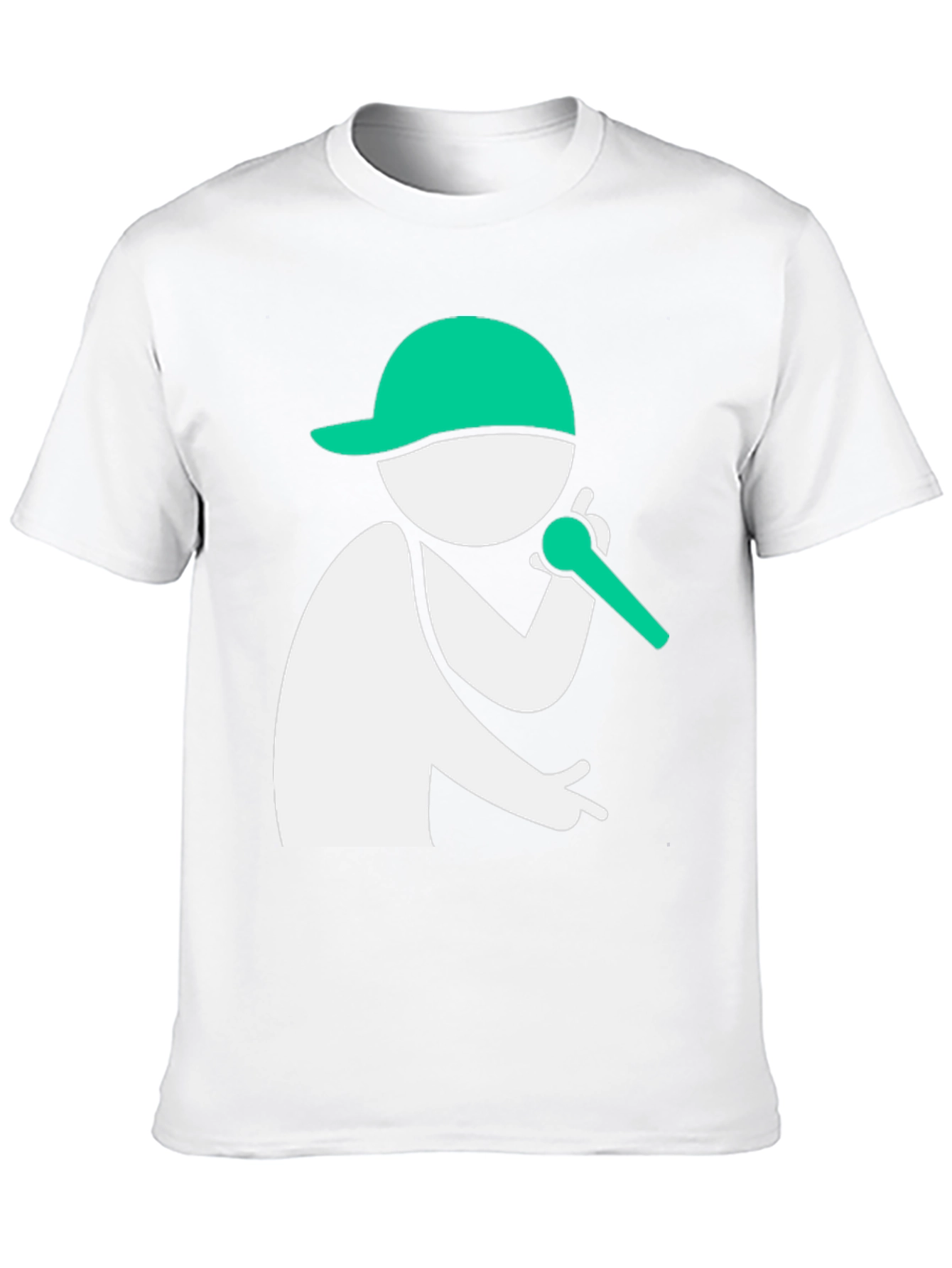 Cool Graphic Tee - Rapper Stick Figure Design