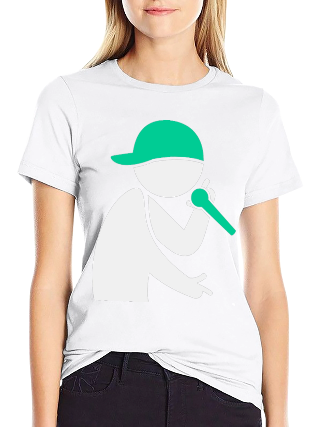 Cool Graphic Tee - Rapper Stick Figure Design