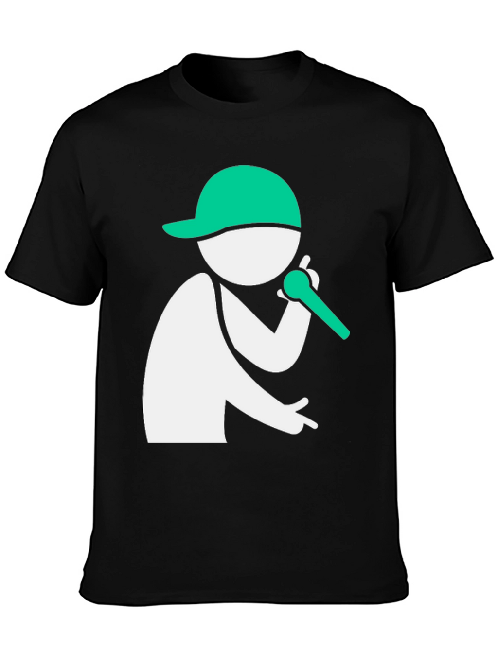Cool Graphic Tee - Rapper Stick Figure Design