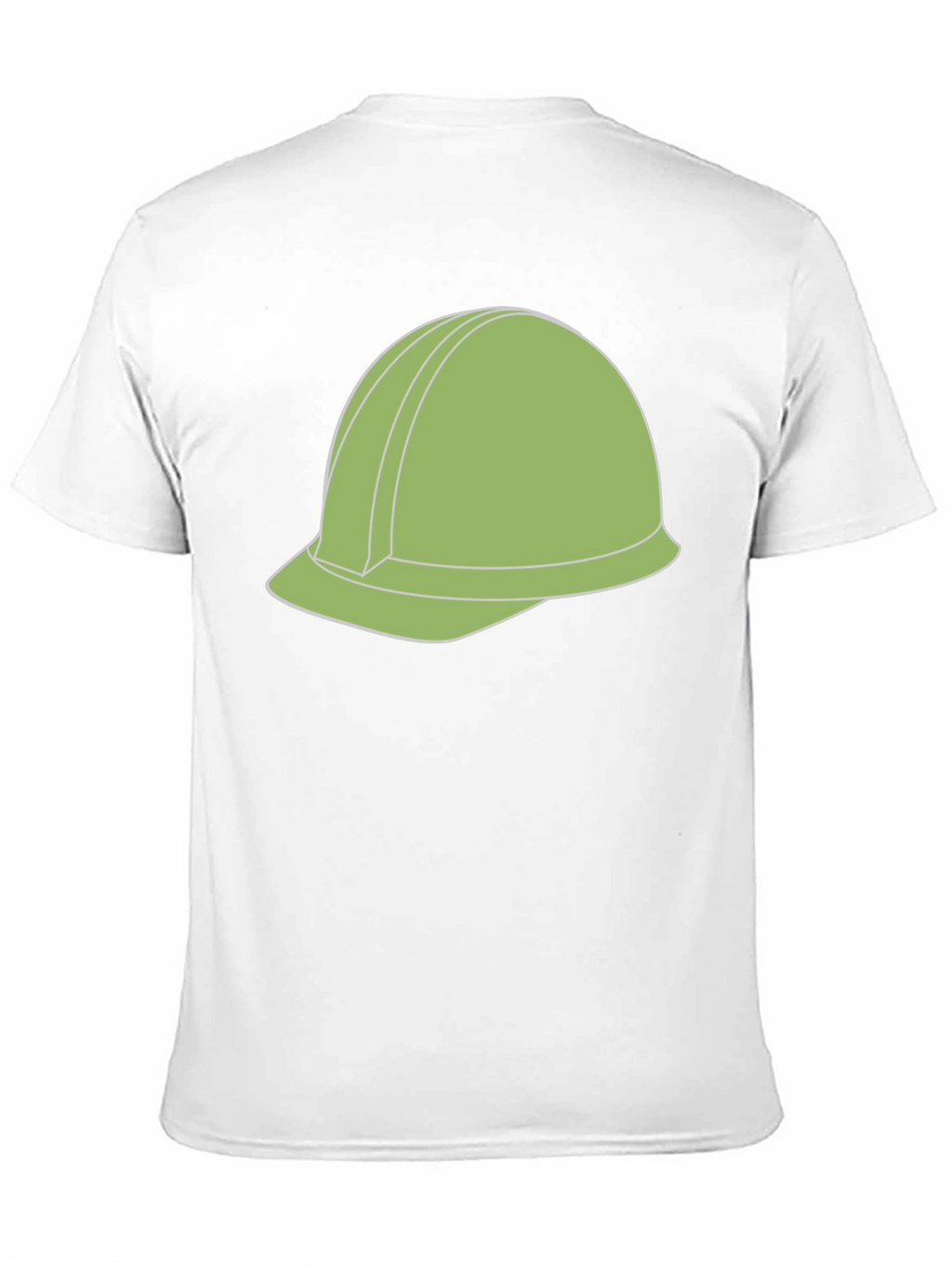 Construction Helmet Graphic Tee - Black Cotton Blend