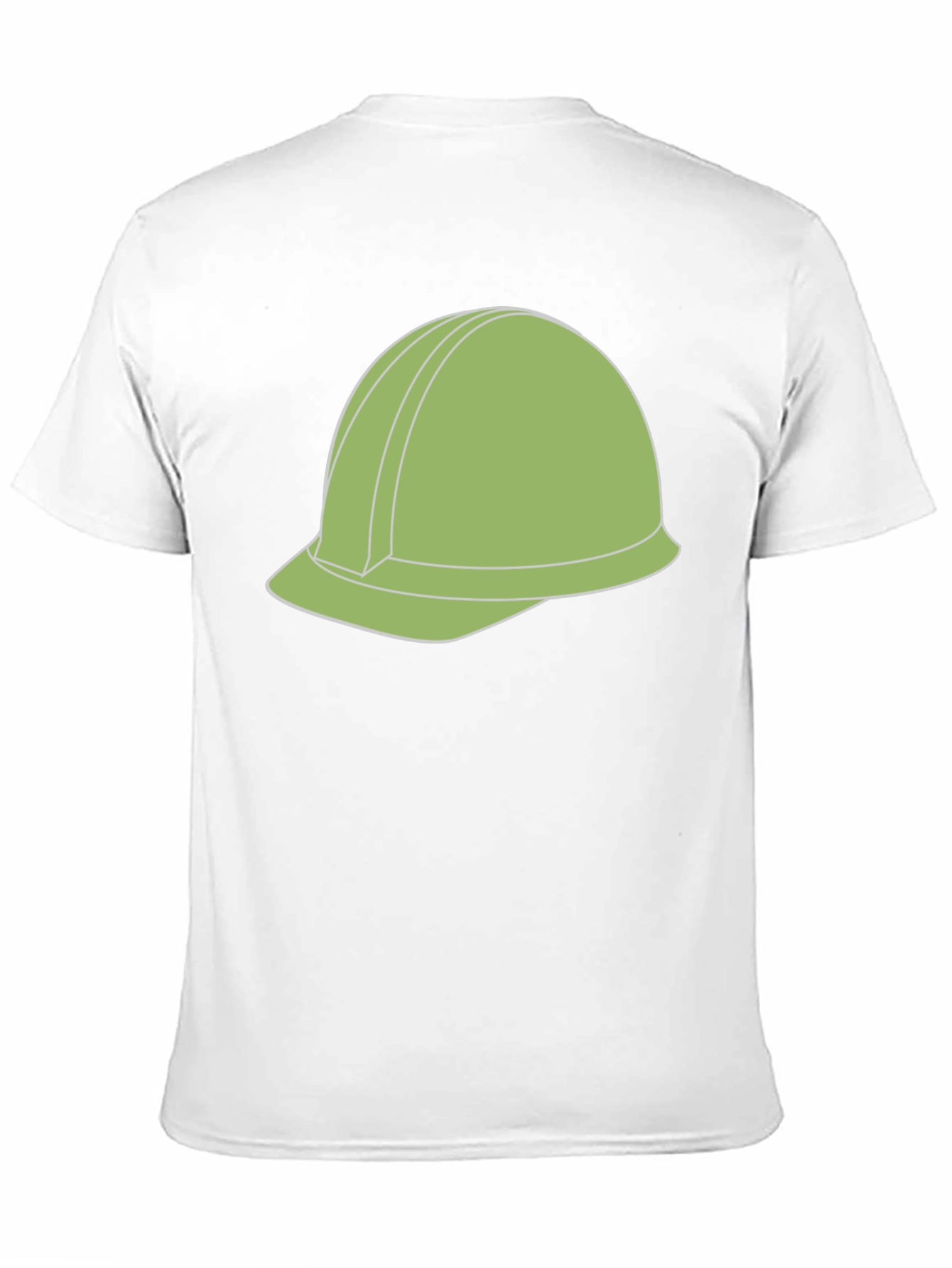 Construction Helmet Graphic Tee - Black Cotton Blend