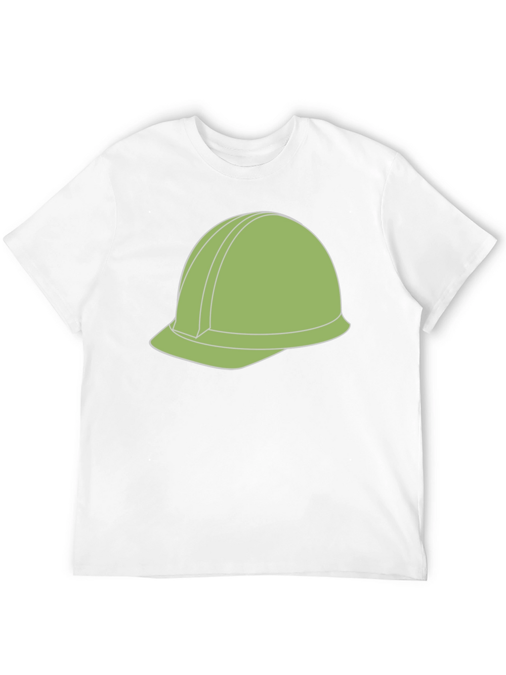 Construction Helmet Graphic Tee - Black Cotton Blend