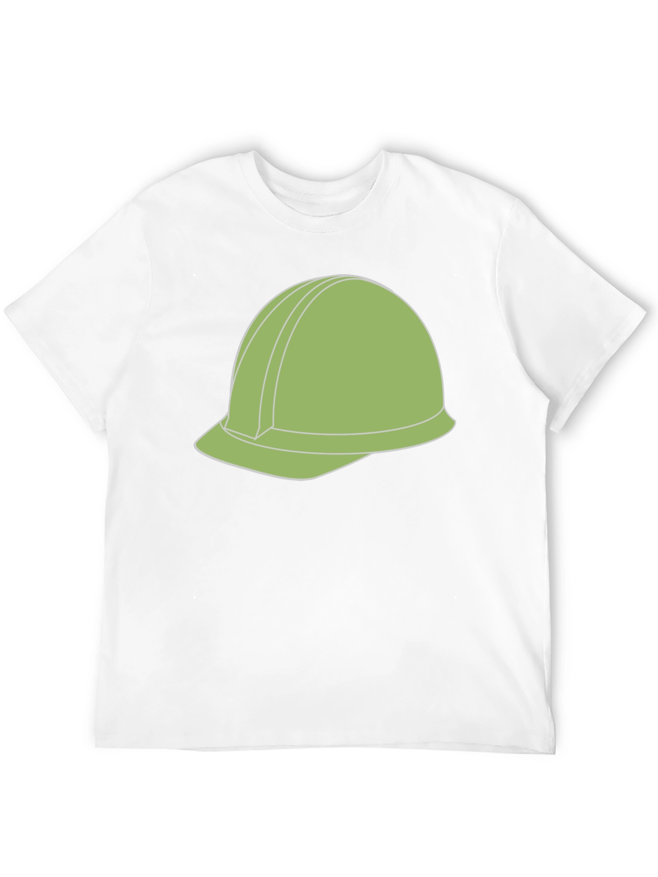Construction Helmet Graphic Tee - Black Cotton Blend