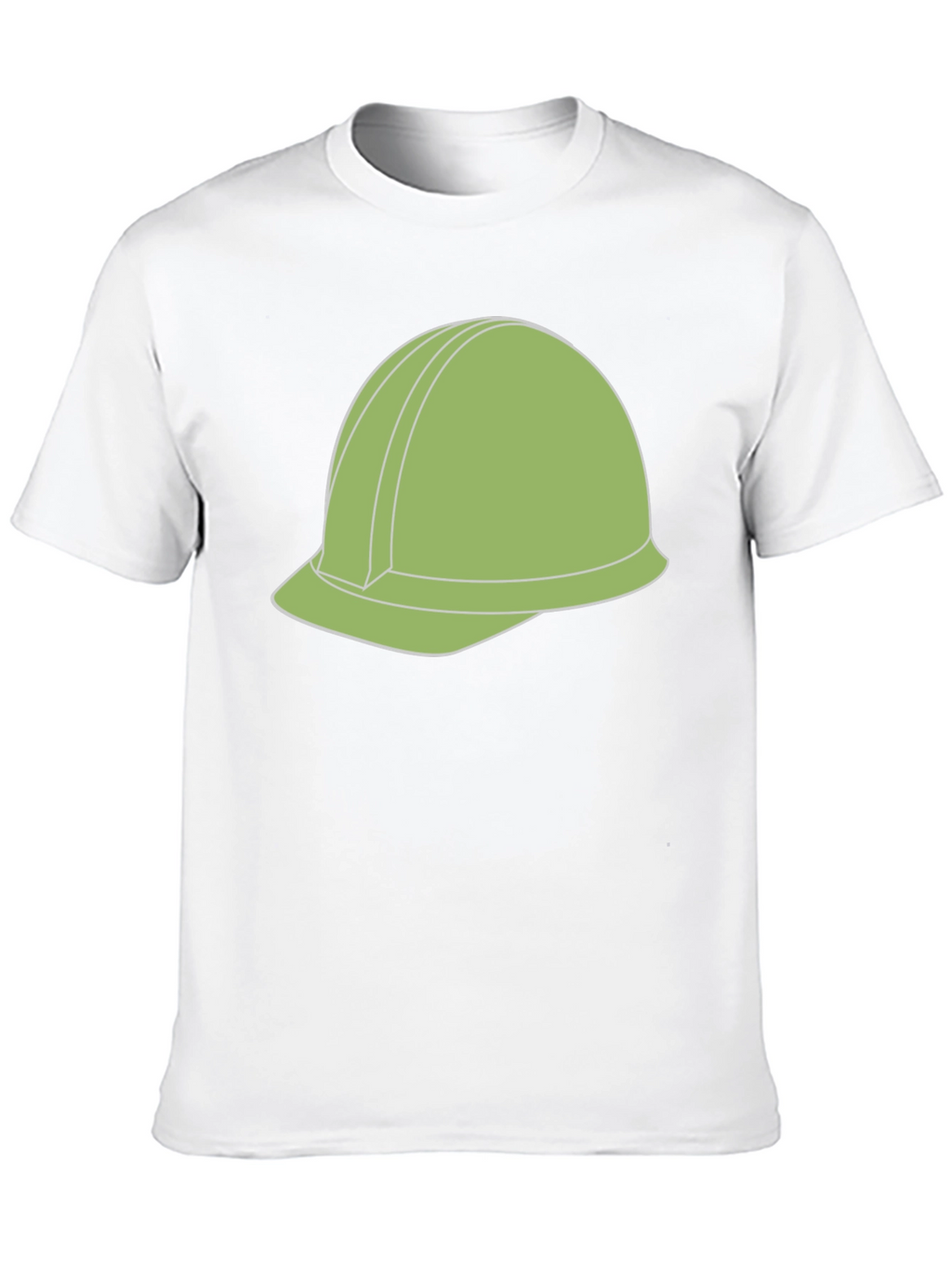 Construction Helmet Graphic Tee - Black Cotton Blend