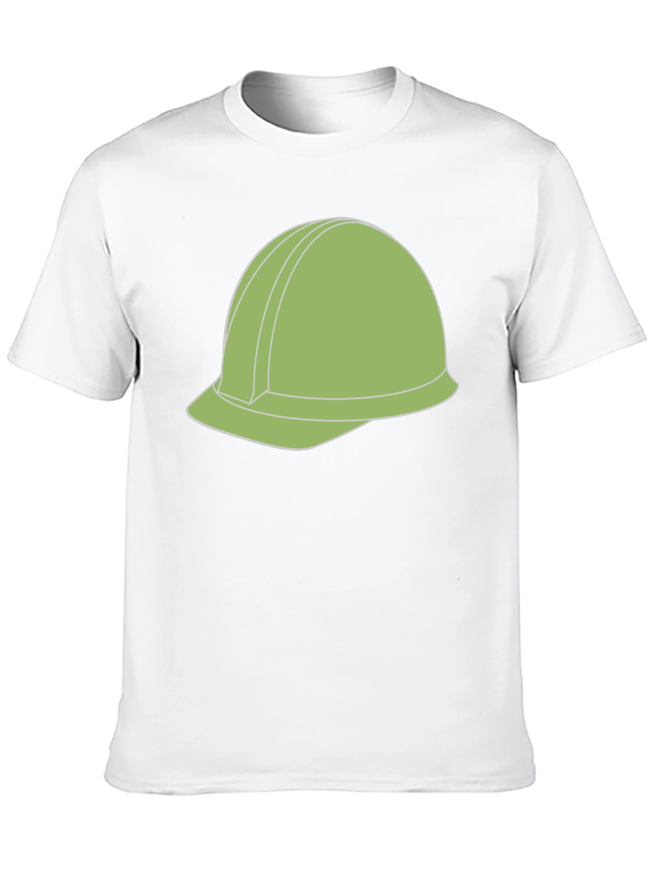 Construction Helmet Graphic Tee - Black Cotton Blend