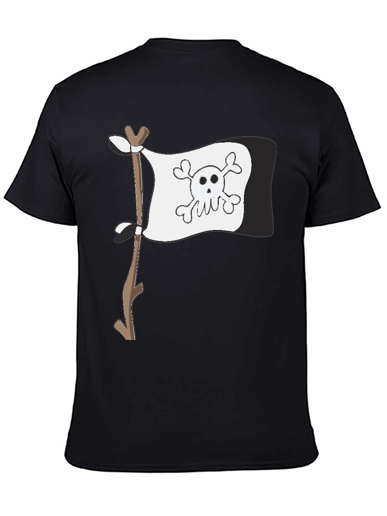Pirate Flag Graphic T-Shirt - Mens Black Tee