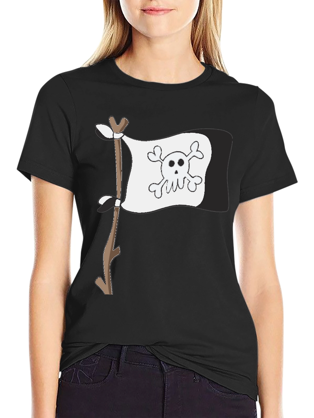 Pirate Flag Graphic T-Shirt - Mens Black Tee