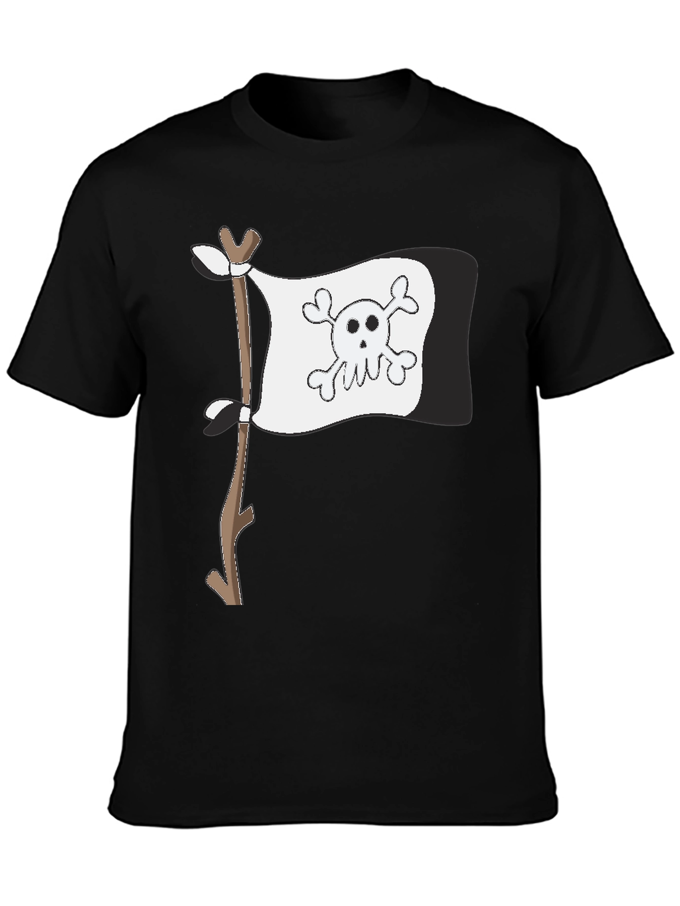 Pirate Flag Graphic T-Shirt - Mens Black Tee