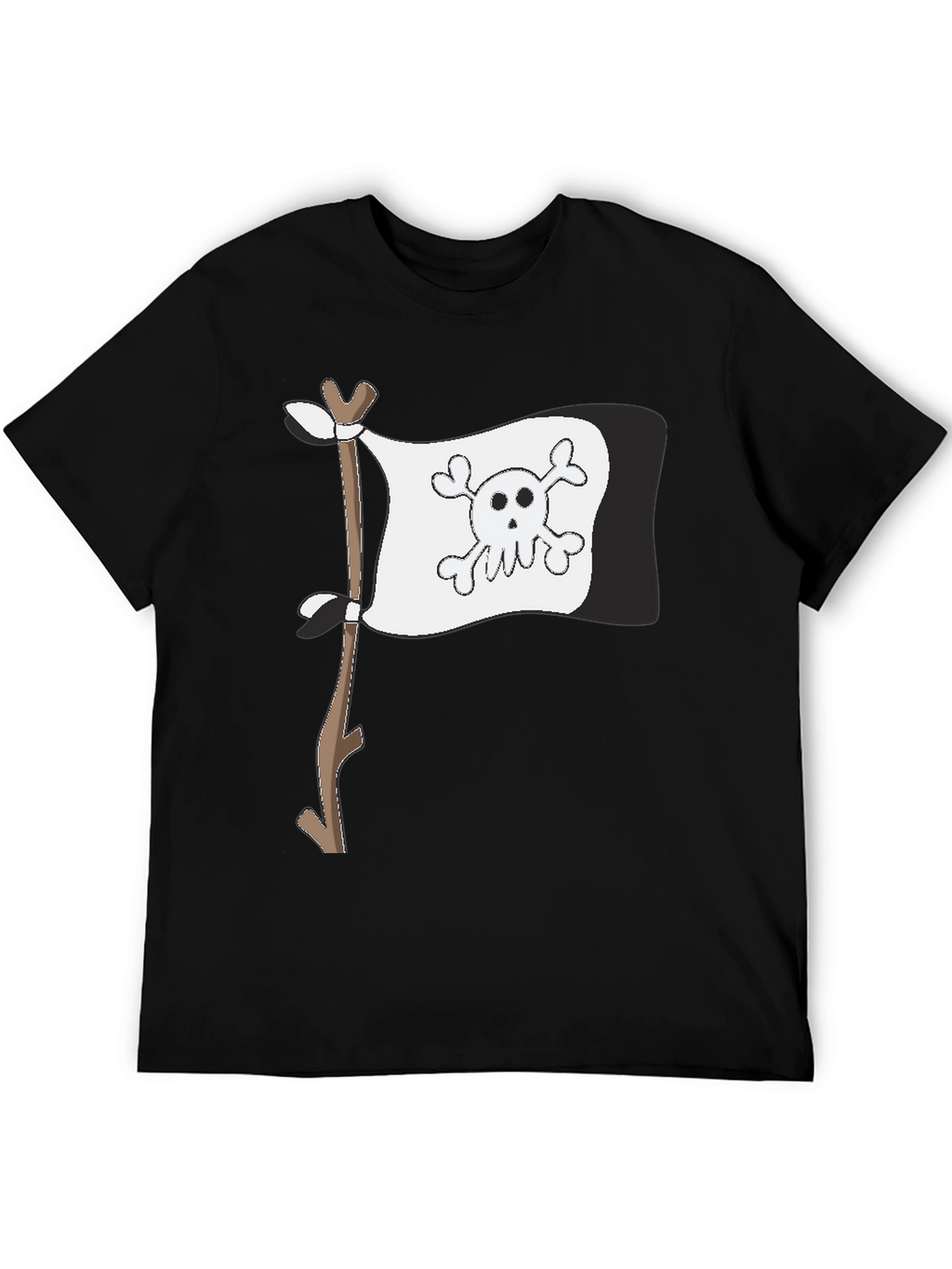 Pirate Flag Graphic T-Shirt - Mens Black Tee