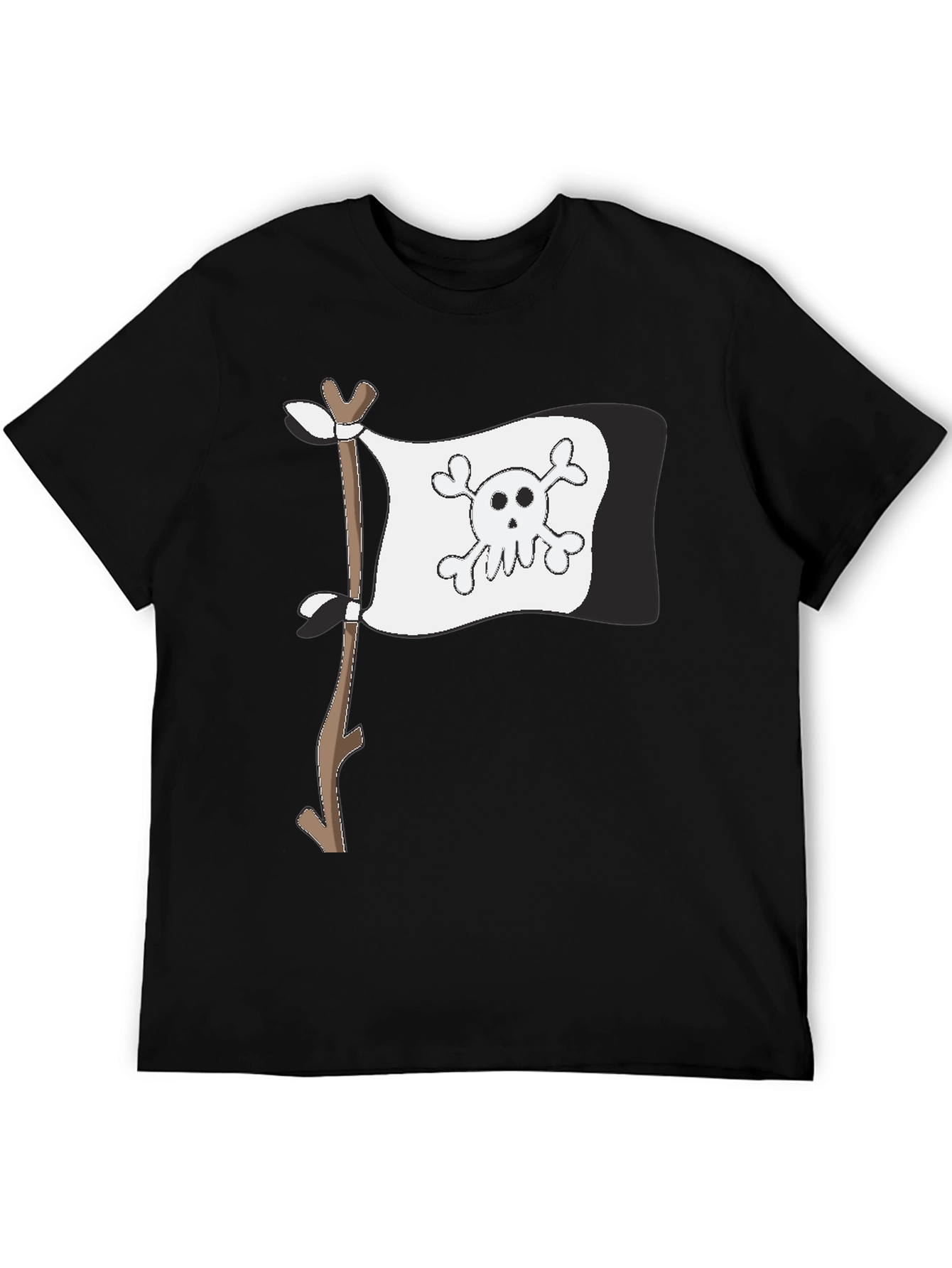 Pirate Flag Graphic T-Shirt - Mens Black Tee