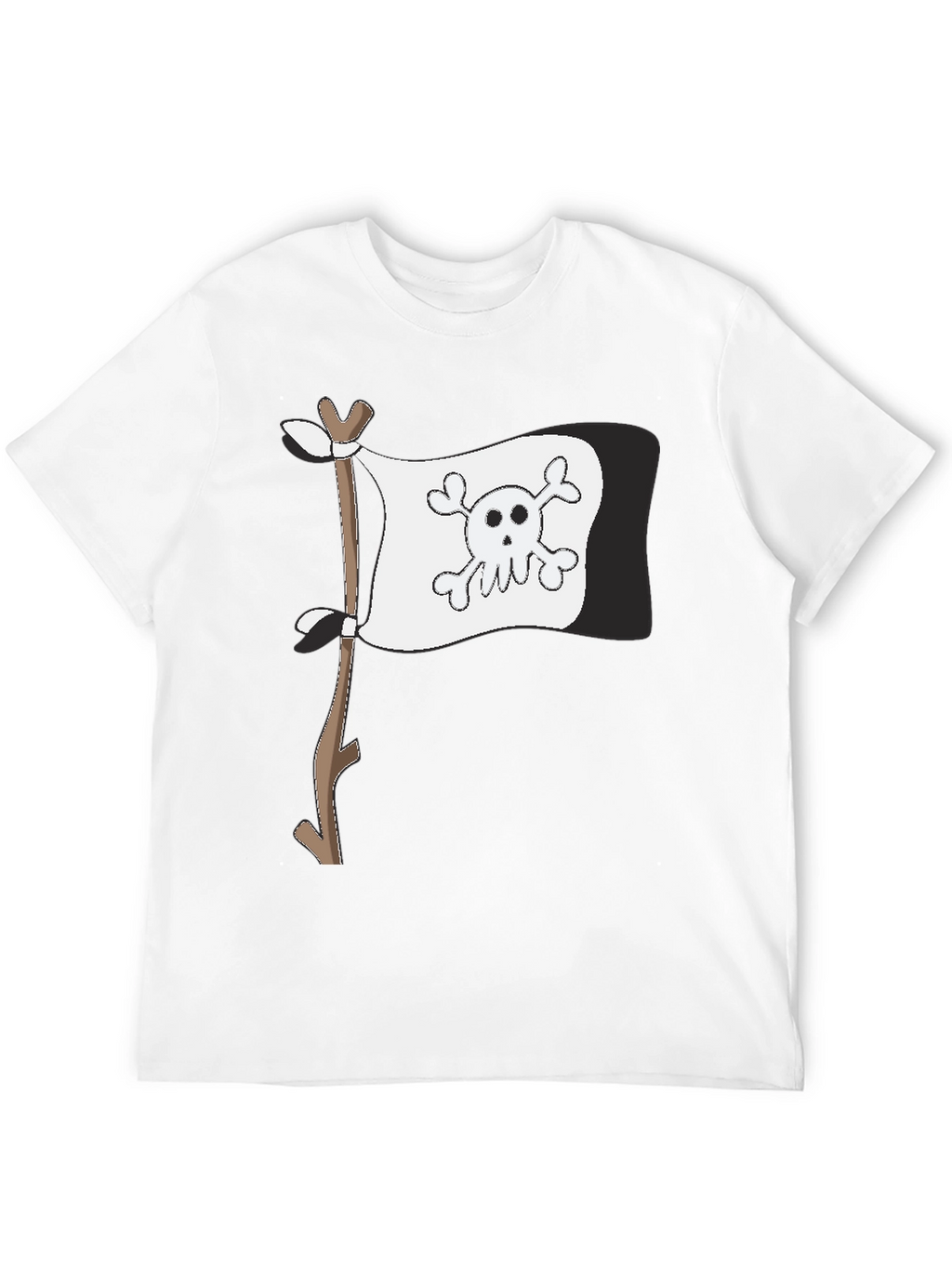 Pirate Flag Graphic T-Shirt - Mens Black Tee