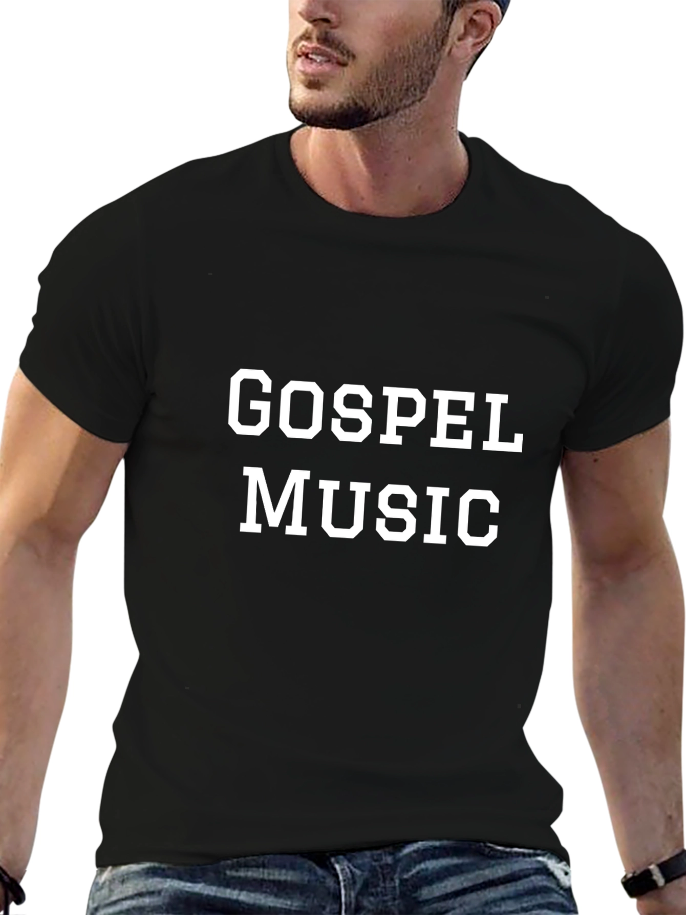 Gospel Music T-Shirt - Classic Black Tee