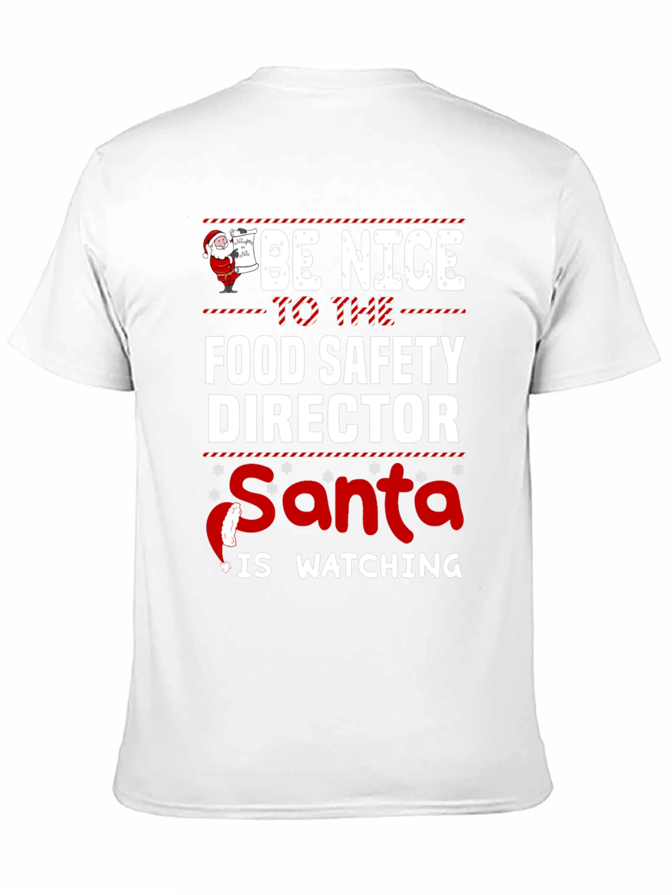 Food Safety Director Santa Watching Christmas T-Shirt