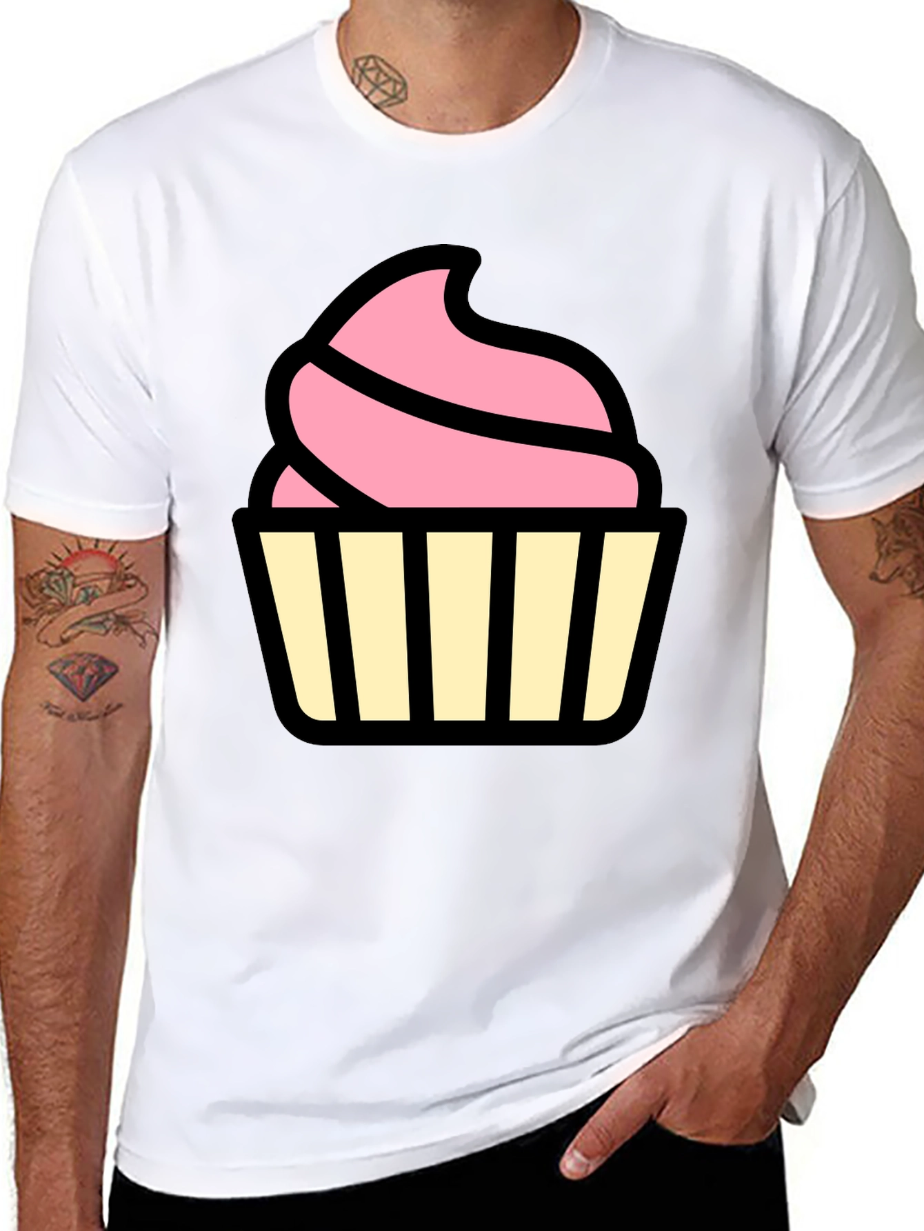Cupcake Graphic Black T-Shirt