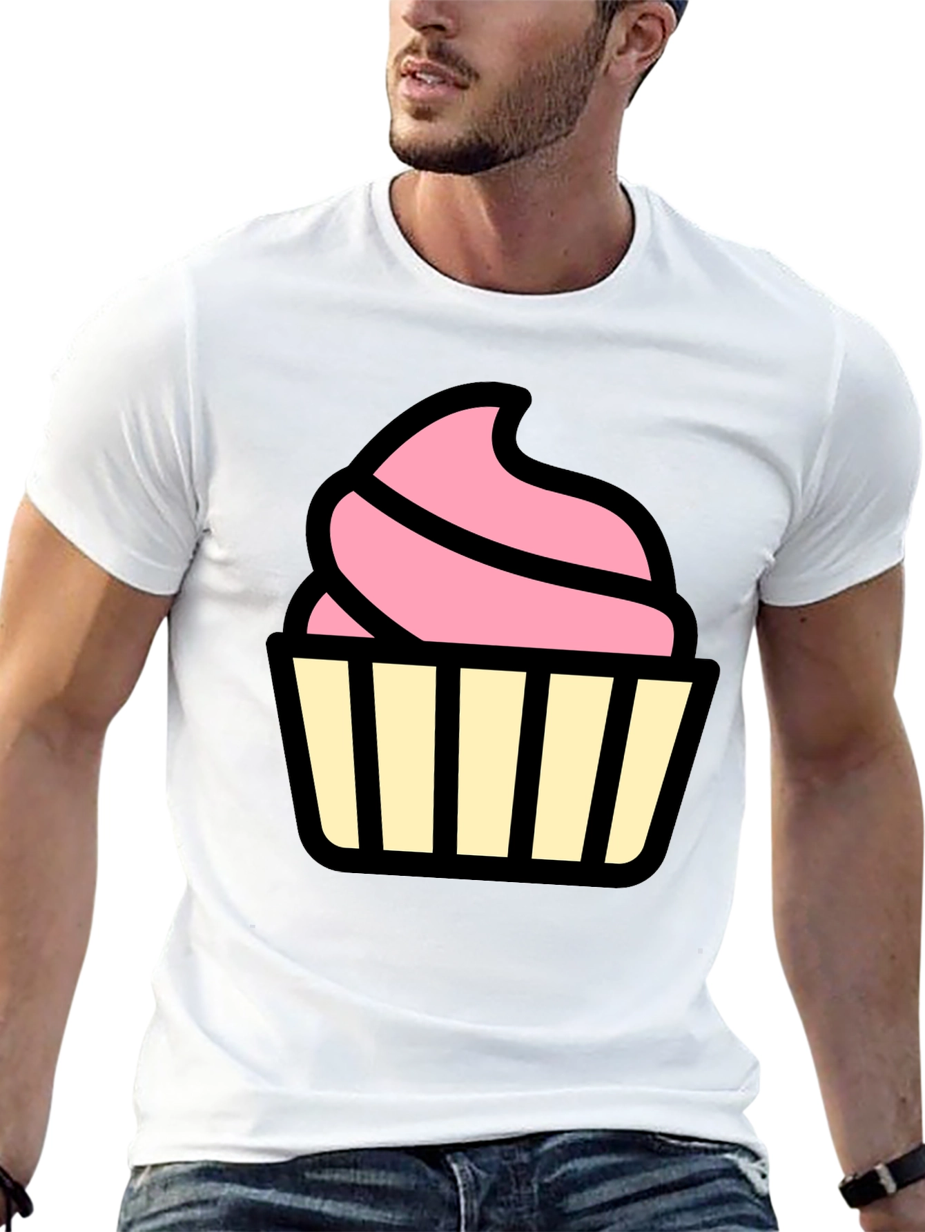 Cupcake Graphic Black T-Shirt