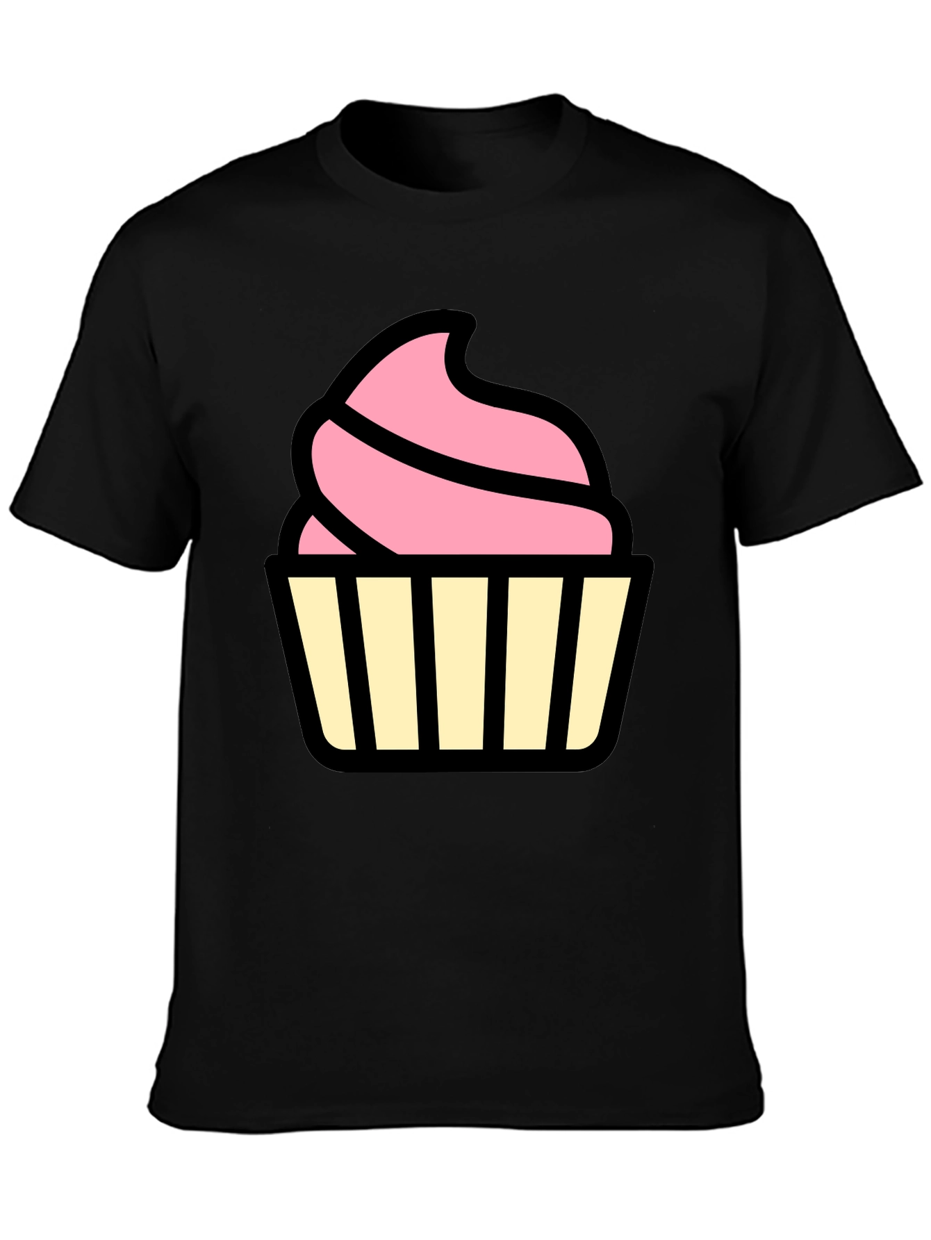 Cupcake Graphic Black T-Shirt