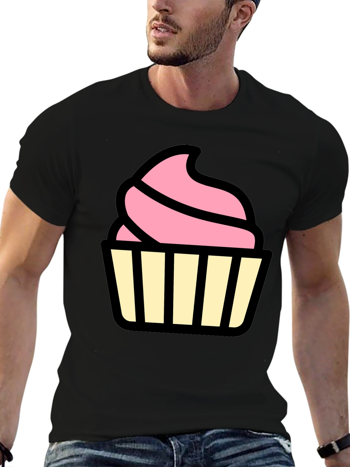 Cupcake Graphic Black T-Shirt