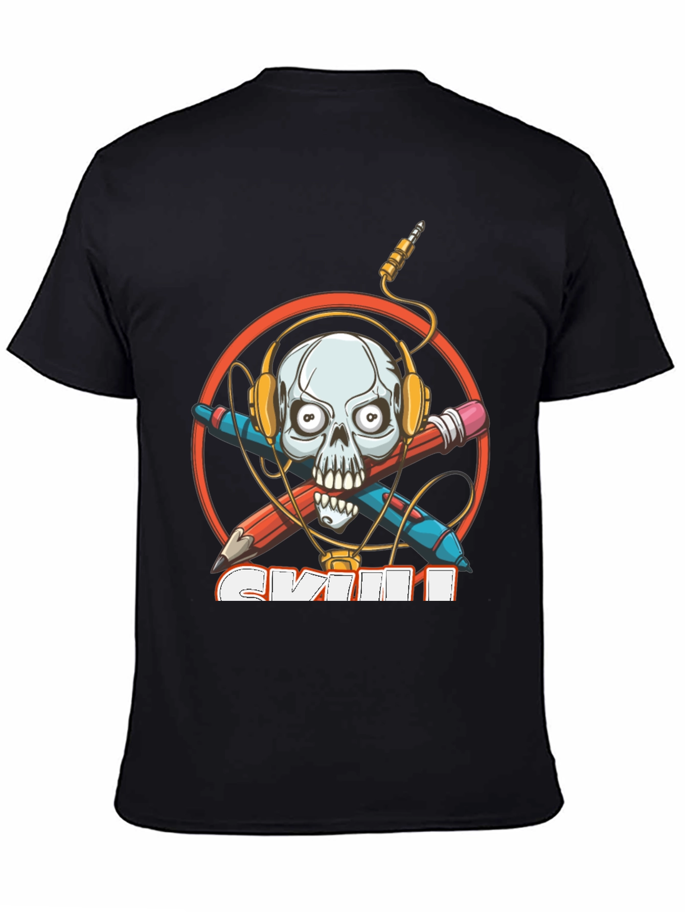 Skull Graphic T-Shirt - Music Lover