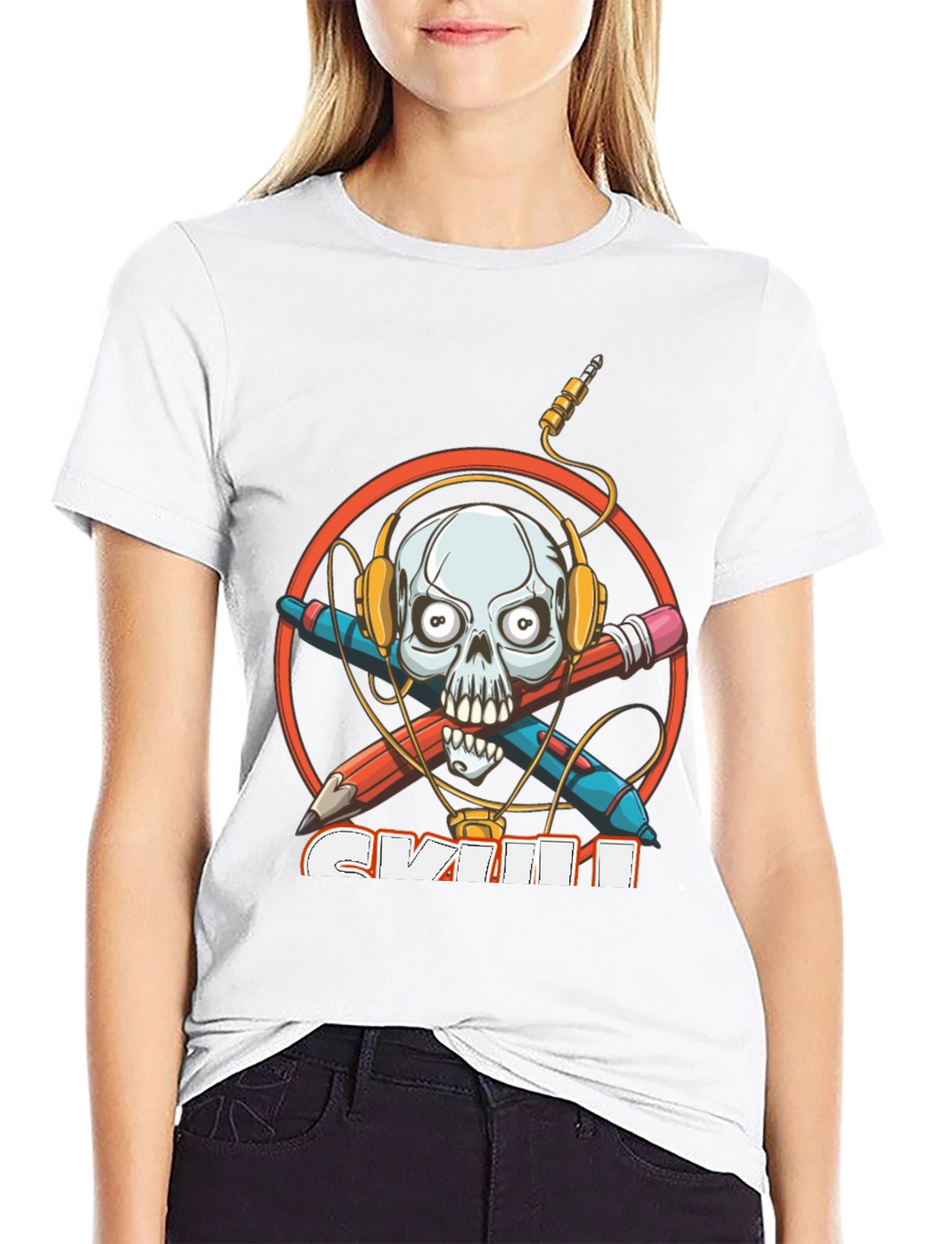 Skull Graphic T-Shirt - Music Lover