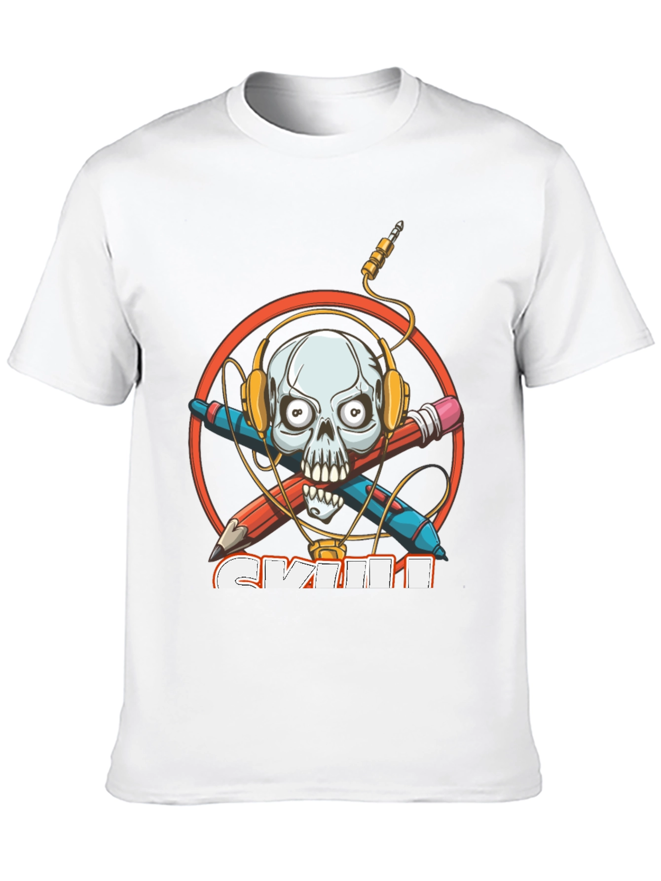 Skull Graphic T-Shirt - Music Lover