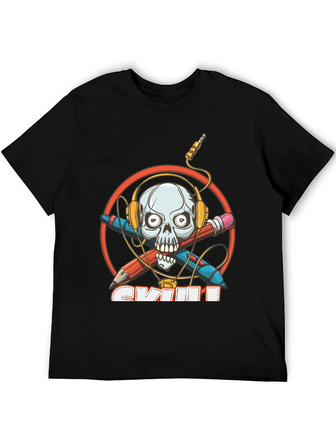 Skull Graphic T-Shirt - Music Lover
