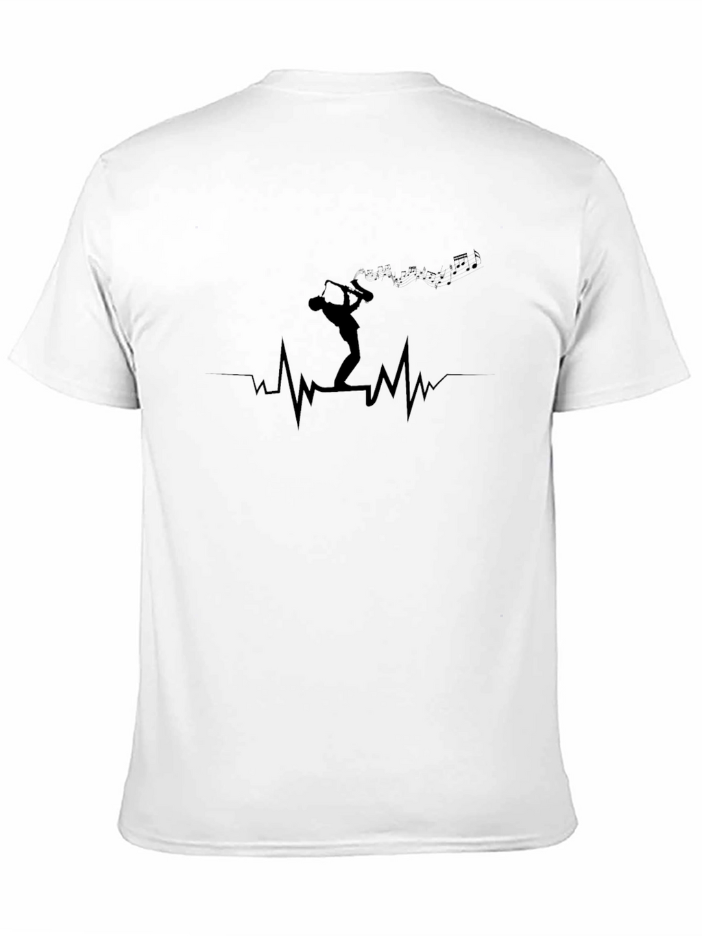 Saxophone Heartbeat T-Shirt - Musician Style