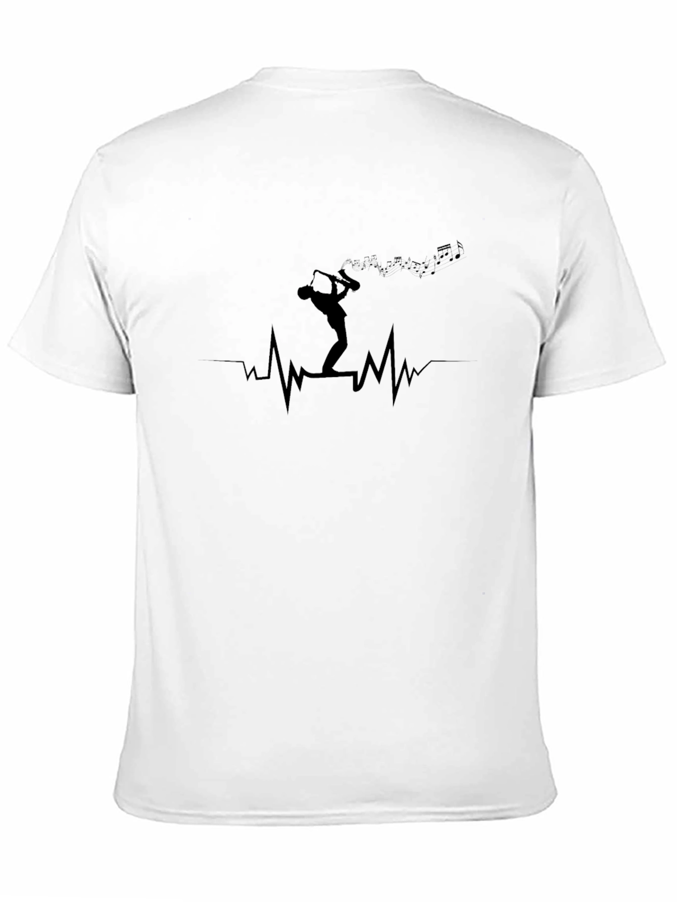 Saxophone Heartbeat T-Shirt - Musician Style