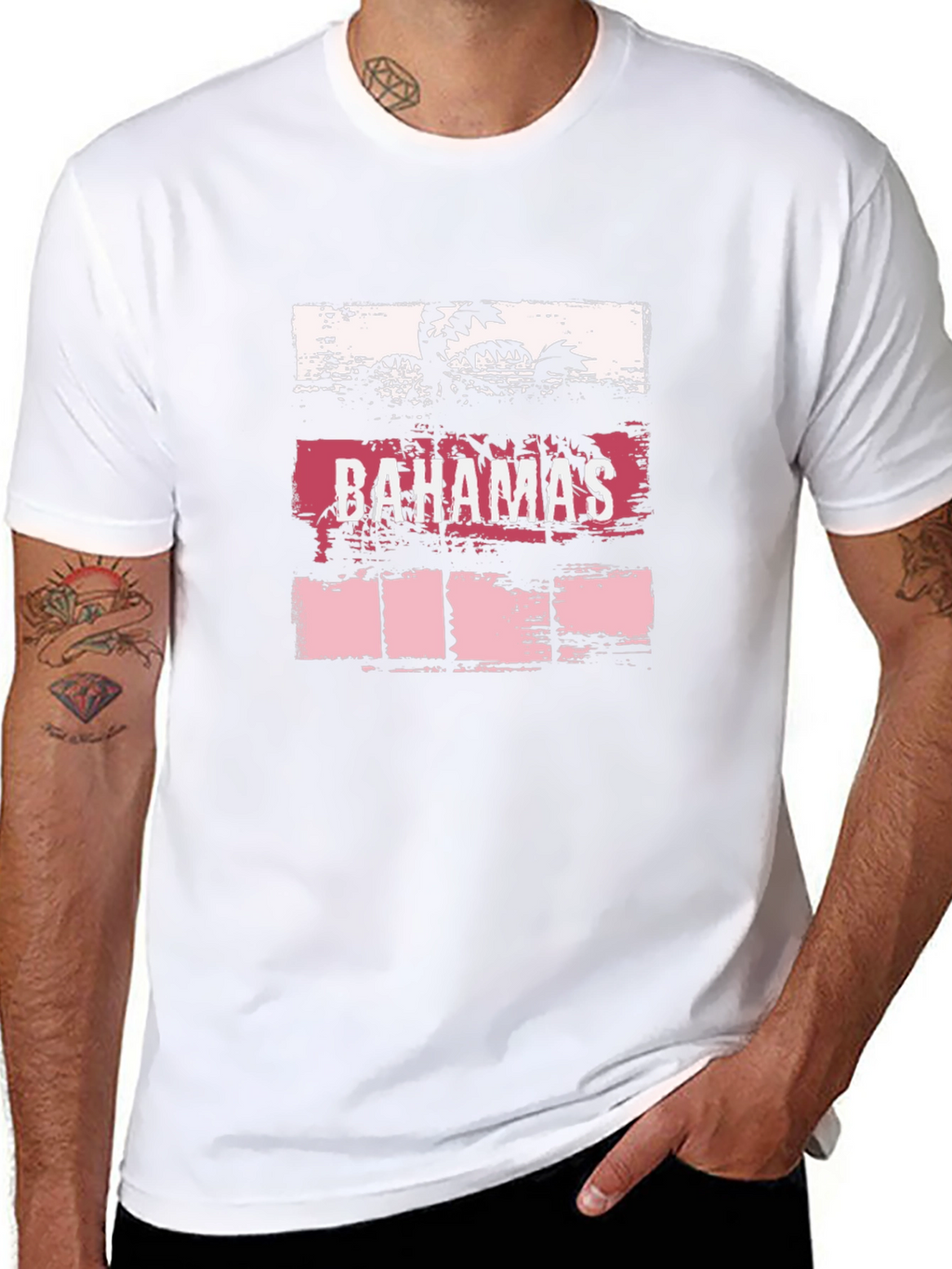 Bahamas Palm Tree T-Shirt - Island Vibes