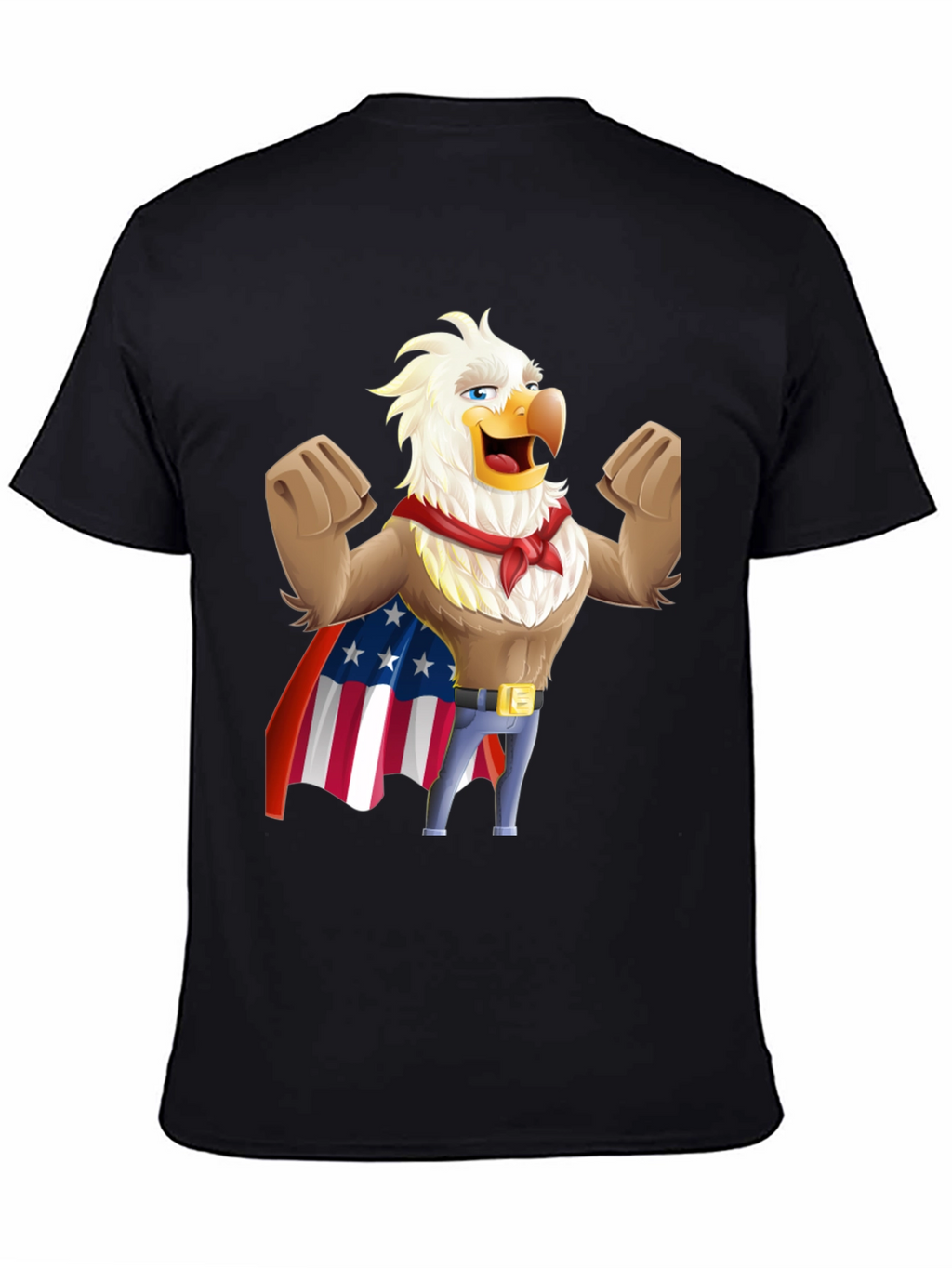 Patriotic Eagle Cartoon T-Shirt - USA Pride!