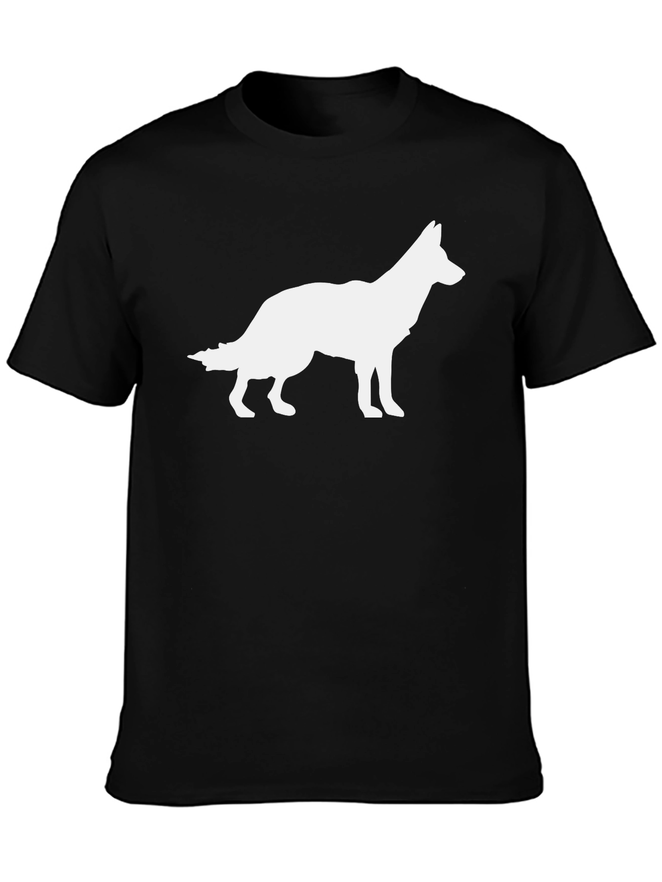 Dog Silhouette Graphic Tee - Classic Black T-Shirt