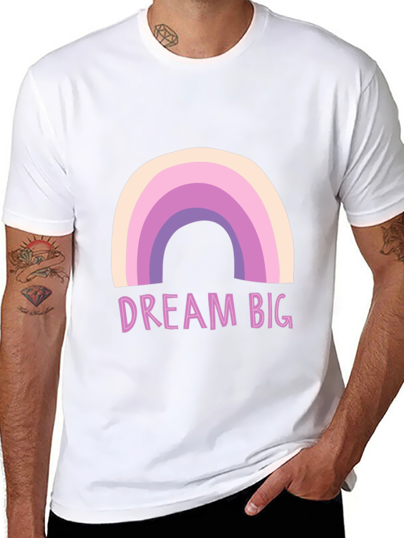 Dream Big Rainbow Graphic Tee