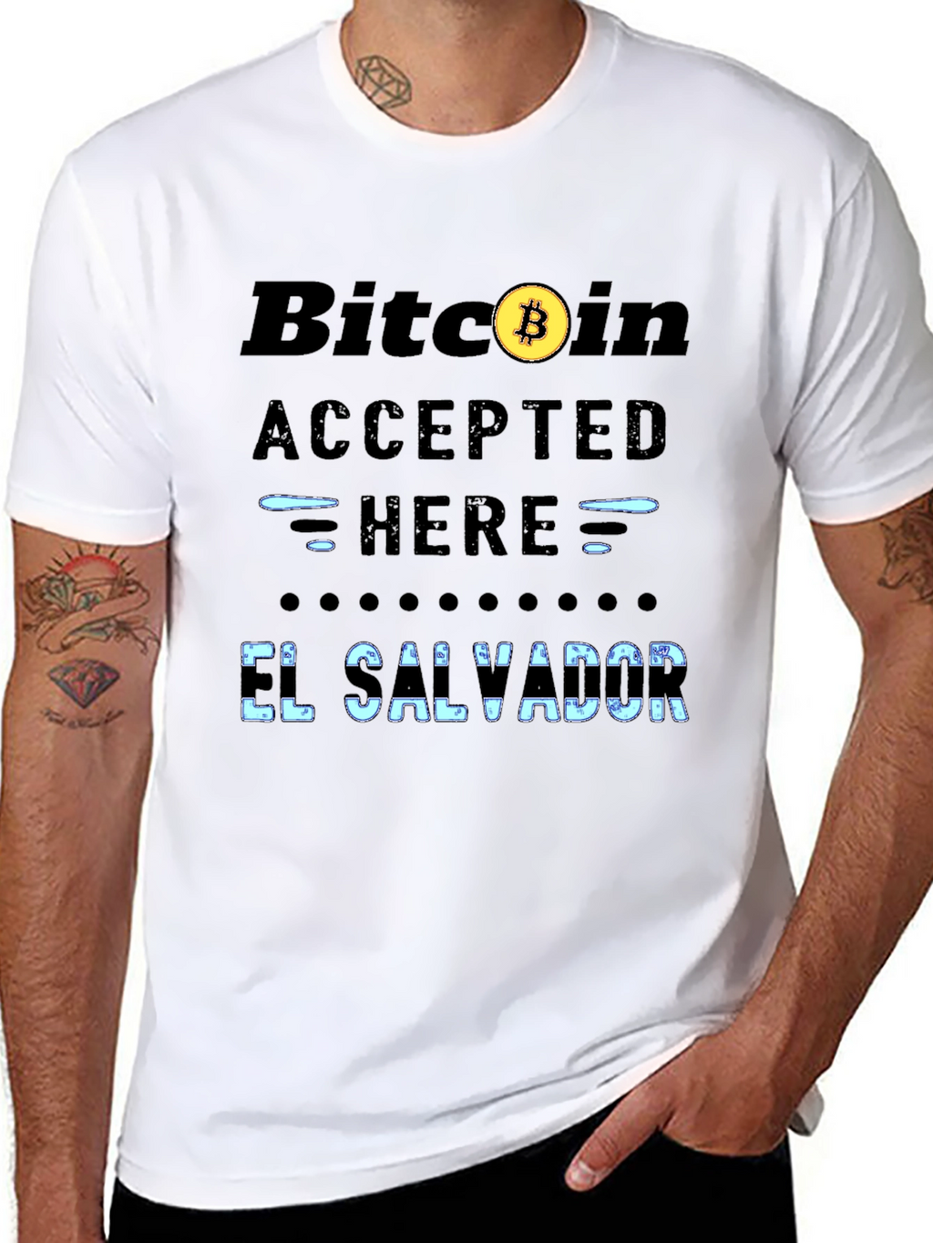 Bitcoin Accepted Here T-Shirt - El Salvador