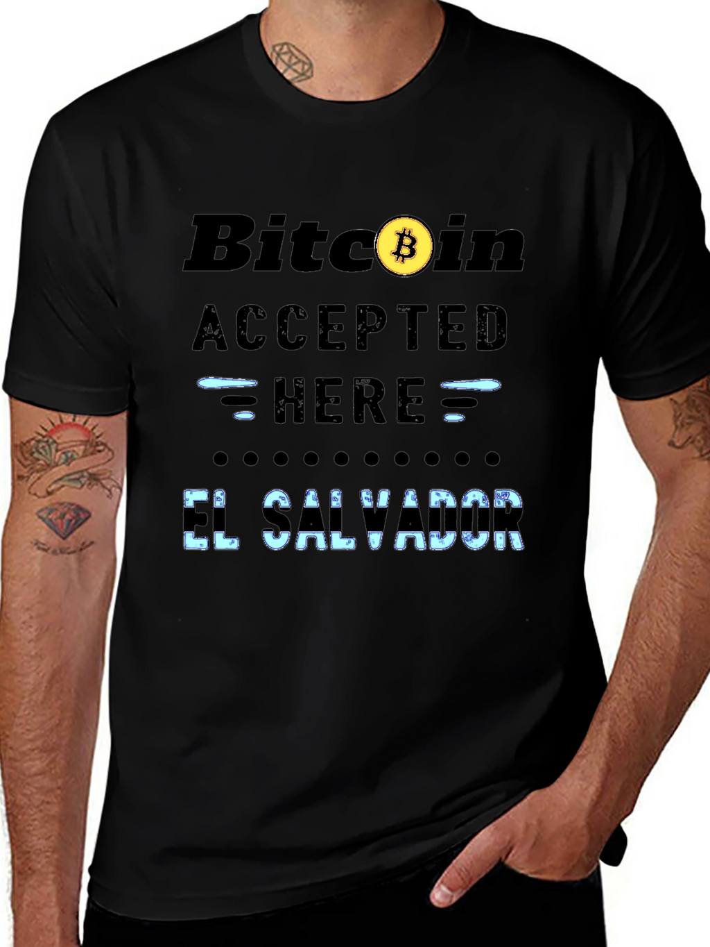 Bitcoin Accepted Here T-Shirt - El Salvador