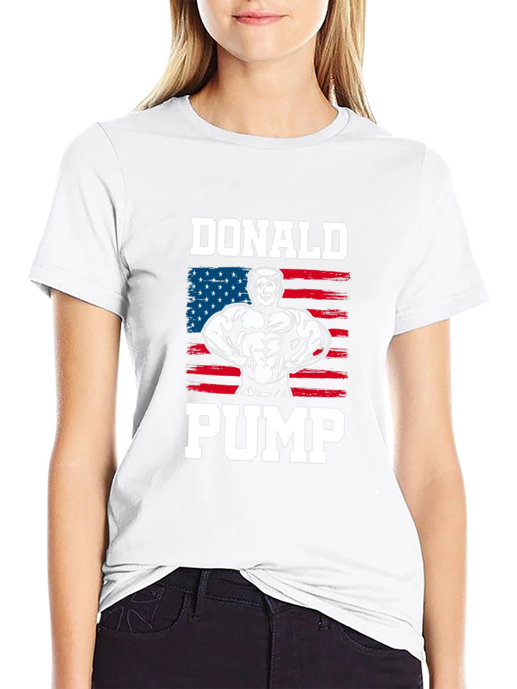 Donald Pump T-Shirt - USA Flag Graphic Tee